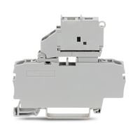 2-kontaktu spaile, 2002-1611, 2.5 (4) mm2, pelēka, ar vietu 5x20 drošinātājam