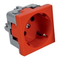 Modulārā rozete 45x45mm, IP20, 45° sarkana